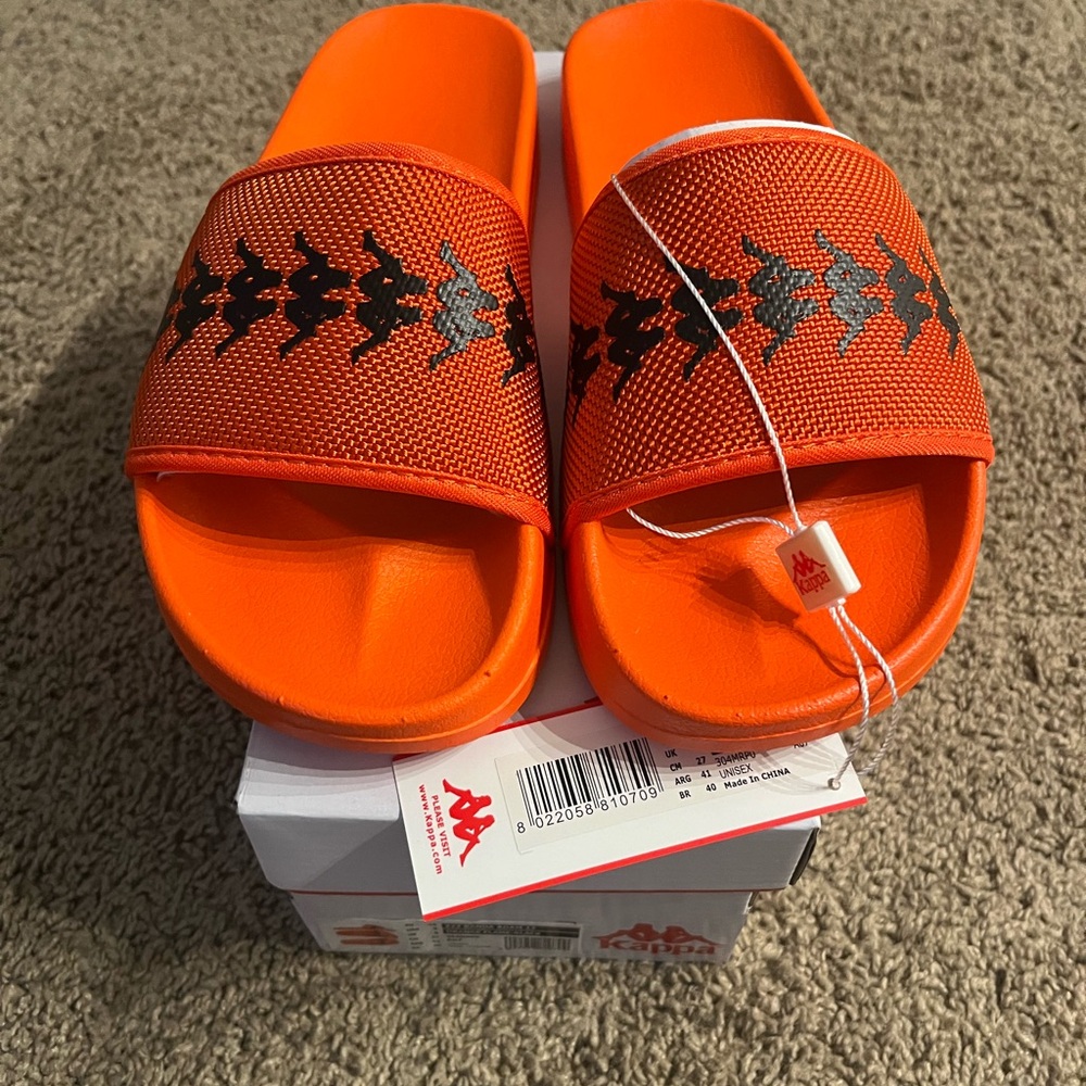 Kappa Orange Slide Sandals men’s brand new in box